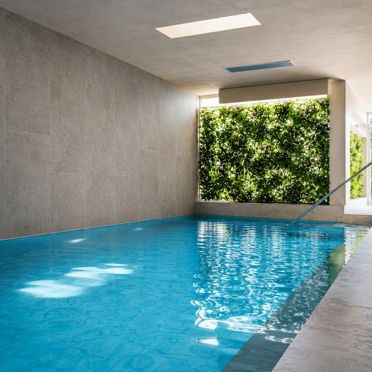 Swim indoors for quiet moments.