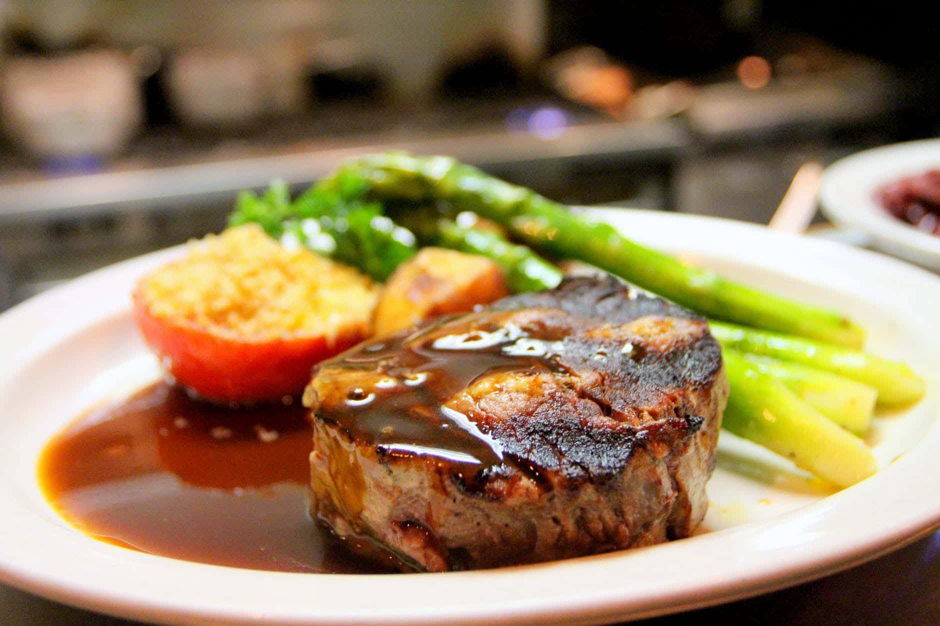 a dish of meat and vegetables in Sliema hotel restaurant