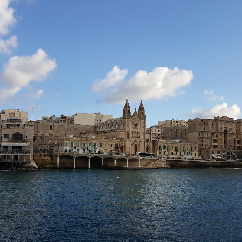 a view of Balluta bay in Malta