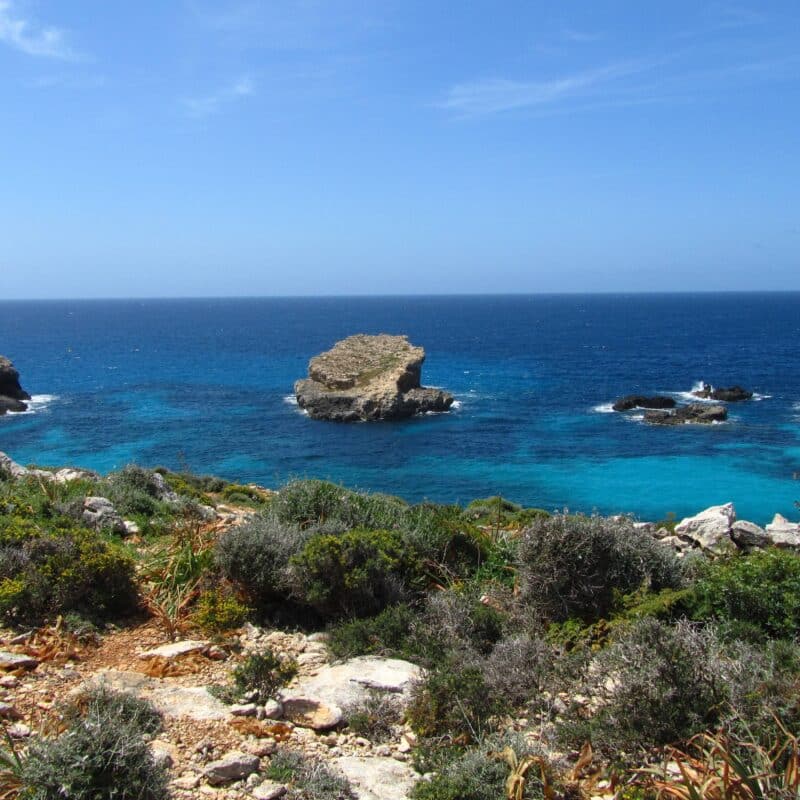 Comino island in Malta with beautiful sea view