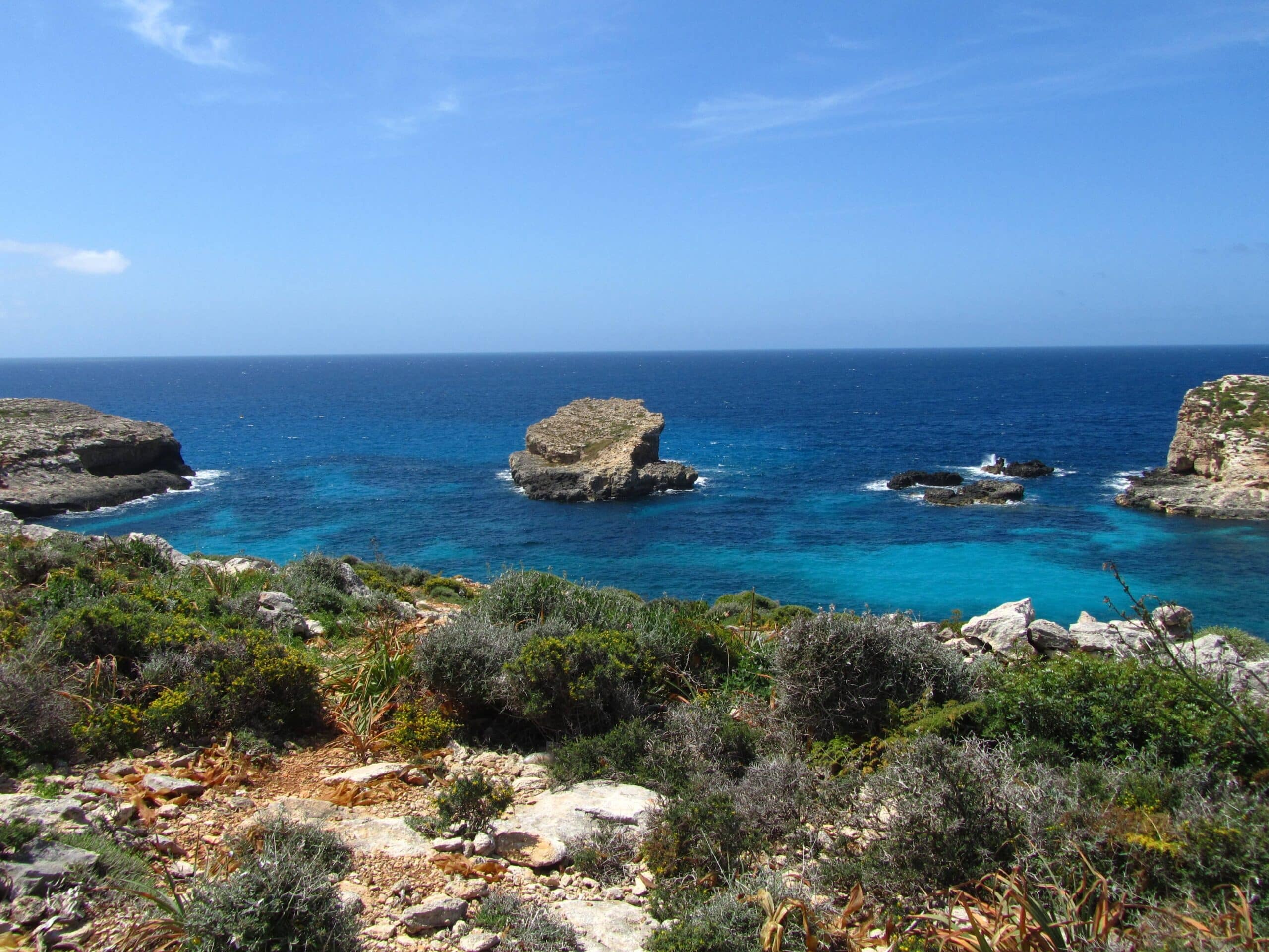 Comino island in Malta with beautiful sea view