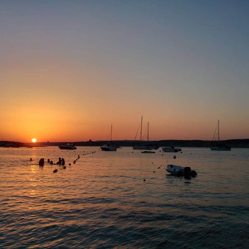 sunset in Malta and Gozo island