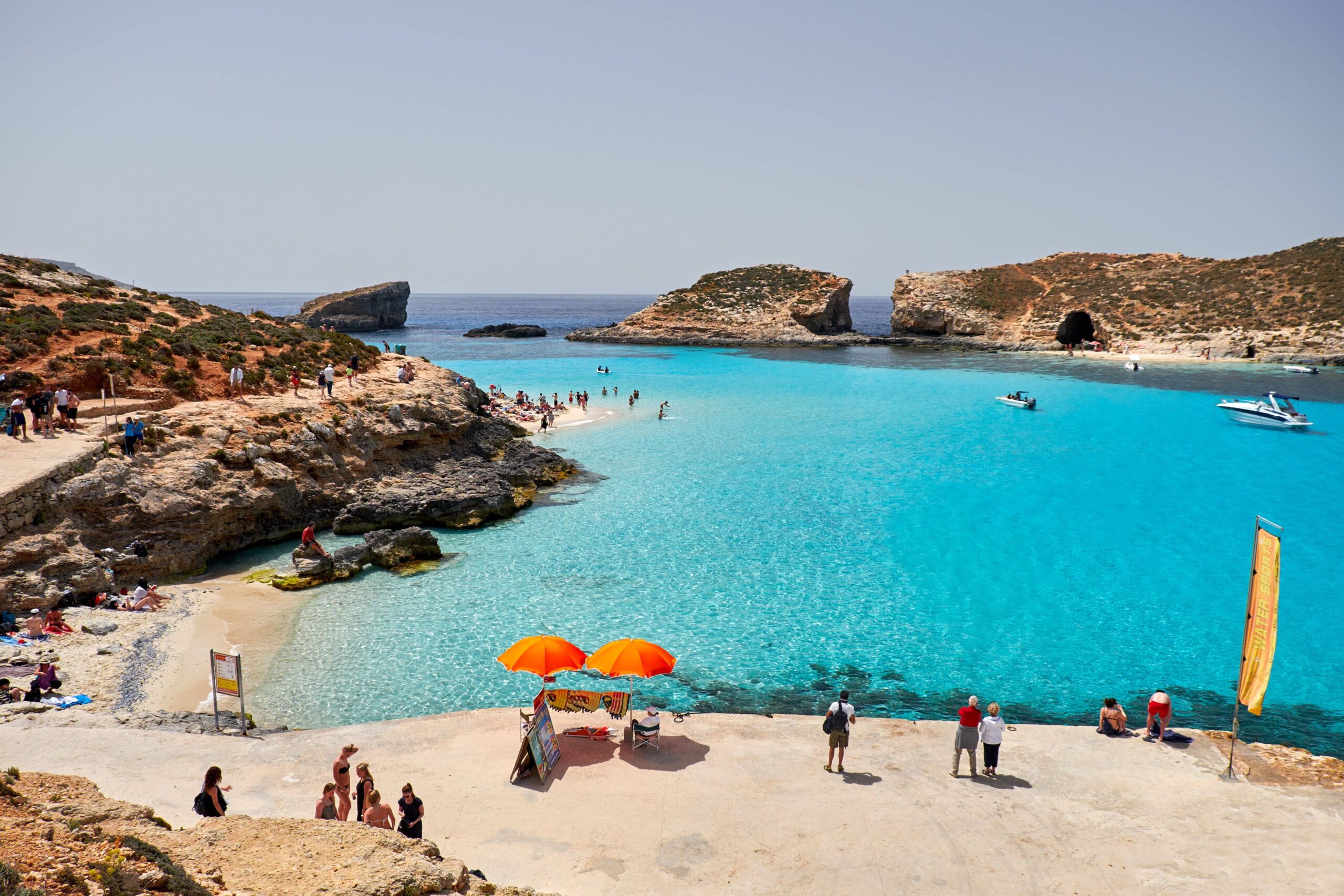 the beautiful beach of Malta in summer